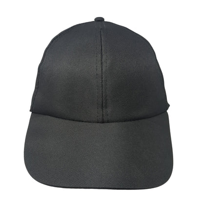 Unbranded Strapback Hat Black One Size Adjustable Outdoor 6 Panel Blank