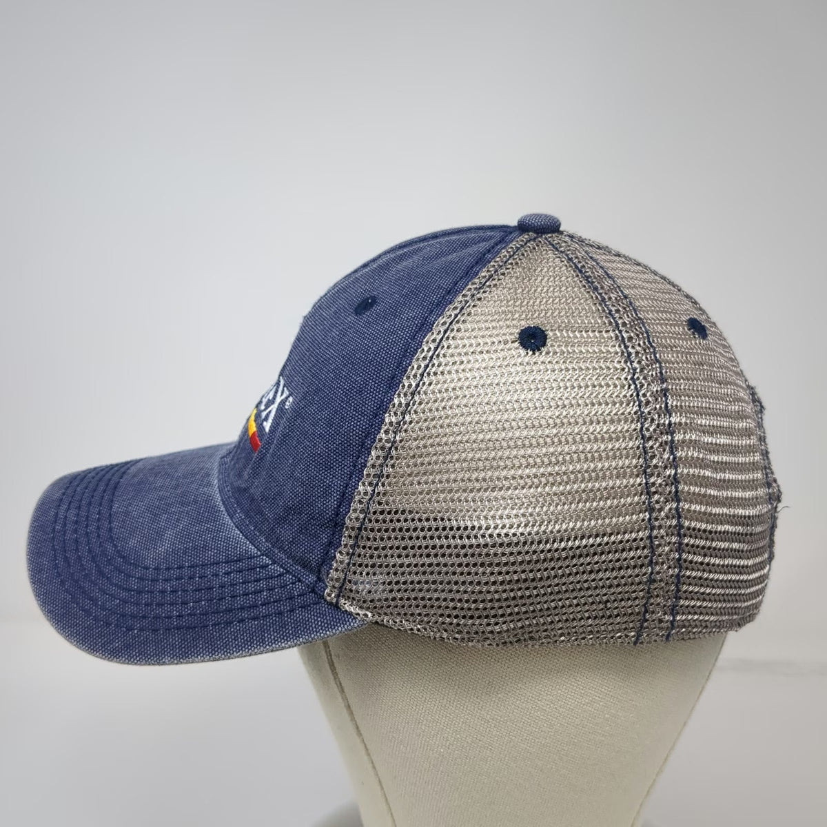 Legacy Trucker Hat Blue One Size StoneX Group Logo Mesh Back Snapback Athletic