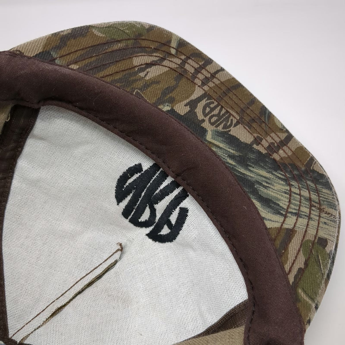 Mossy Oak 5 Panel Brown Green Hat One Size NRA Snapback Camo Made in USA Logo