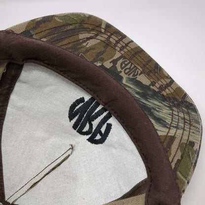 Mossy Oak 5 Panel Brown Green Hat One Size NRA Snapback Camo Made in USA Logo