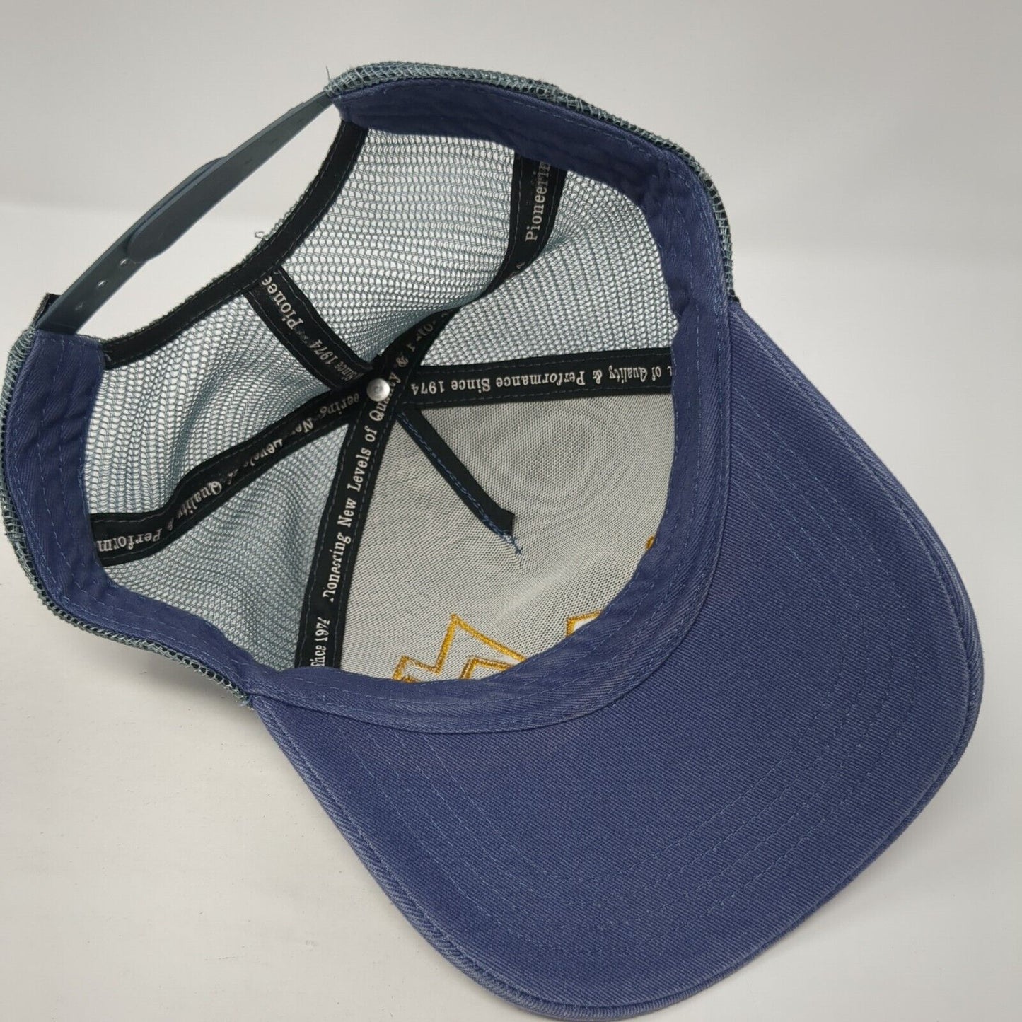 Marmot Peak Bagger Snapback Trucker Hat Blue One Size Adjustable Mesh Back