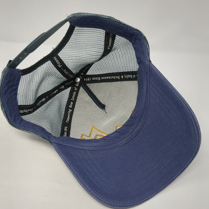 Marmot Peak Bagger Snapback Trucker Hat Blue One Size Adjustable Mesh Back