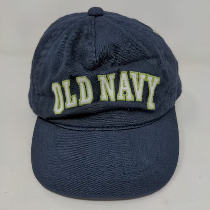 Old Navy Boy's Stretchy Hat Blue Size Small Embroidered Logo 100% Cotton