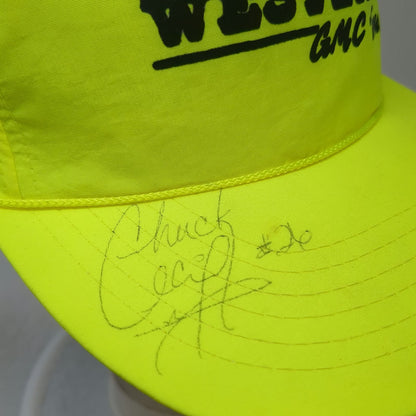Sporismon 5 Panel Hat Green One Size Nylon Snapback GMC Trucks Autographed