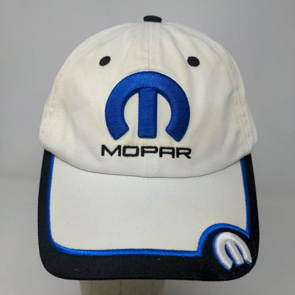 Mopar Men's Slideback Hat White Adjustable Embroidered Logo 100% Cotton