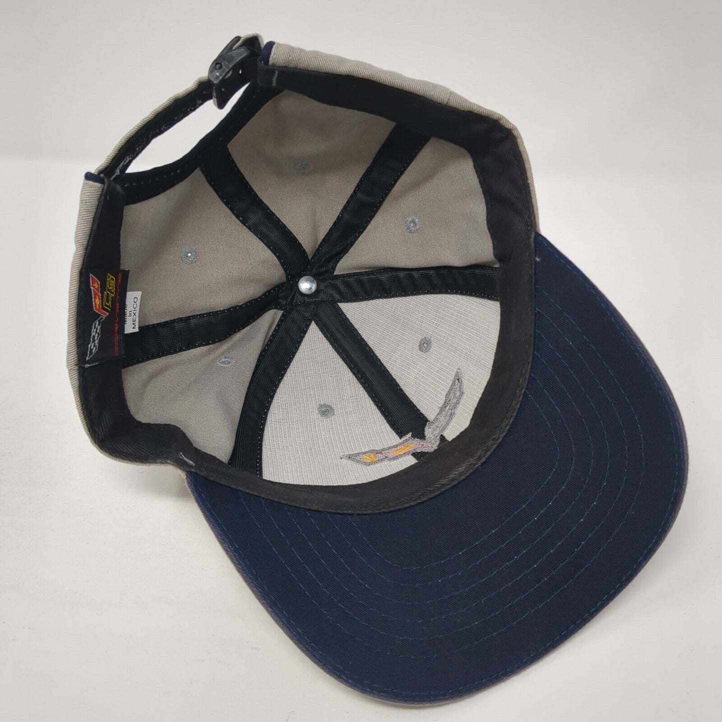 Corvette Slideback Baseball Cap Gray One Size Adjustable Embroidered 6 Panel