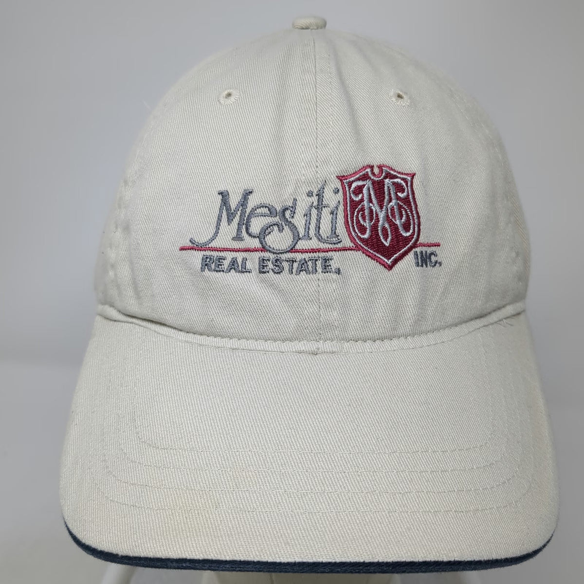 Ultra Club Baseball Cap Beige One Size Strapback Mesiti Real Estate Cotton Hat