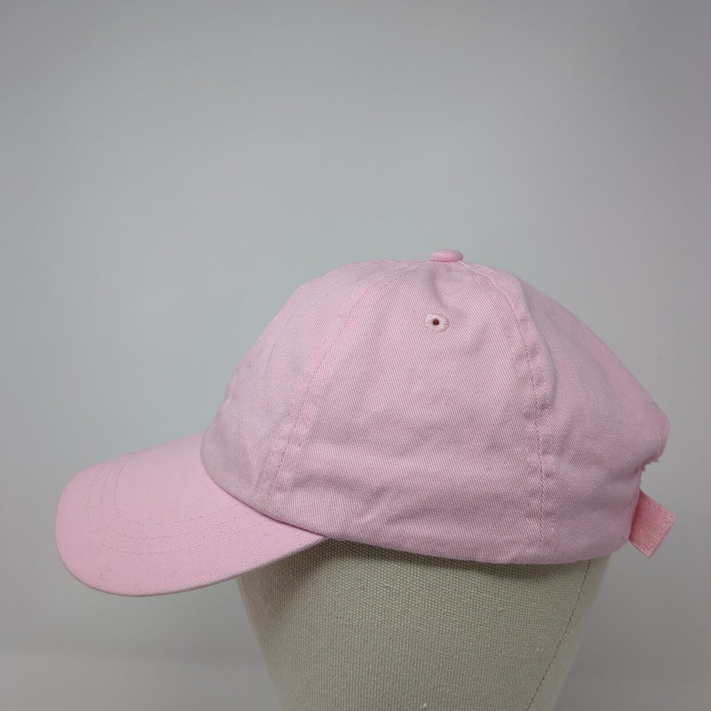 Unbranded Strapback Hat Pink One Size Adjustable Vented Holes 6 Panel Blank