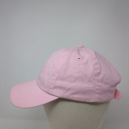 Unbranded Strapback Hat Pink One Size Adjustable Vented Holes 6 Panel Blank