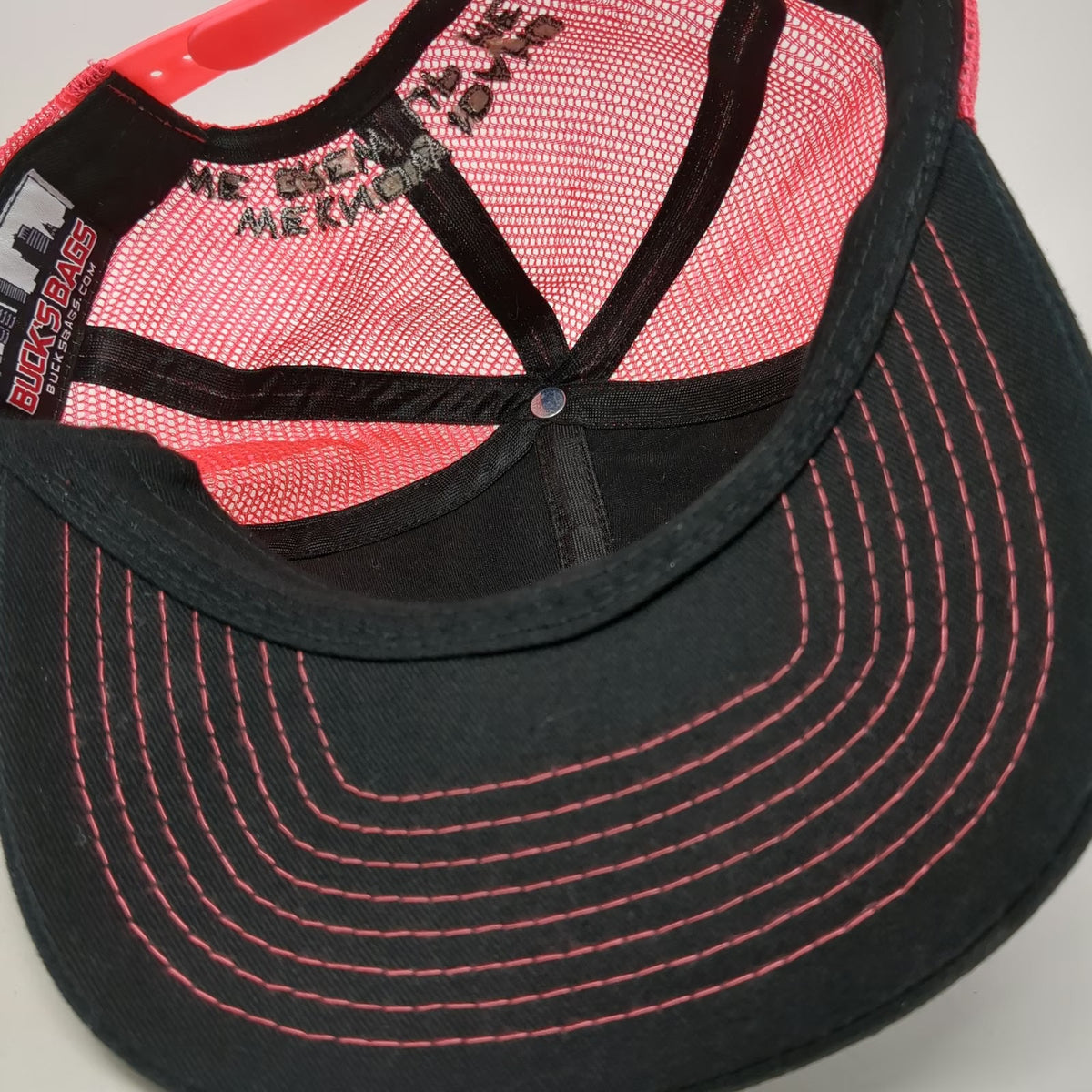Buck's Bags Trucker Hat Black Red Idaho Farm Bureau Insurance One Size Snapback