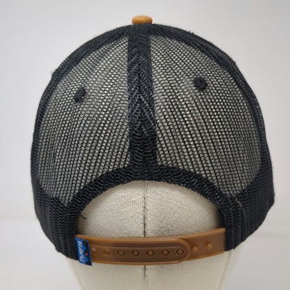 KAVU Trucker Hat Orange White Mountain One Size Mesh Snapback Outdoor Cap
