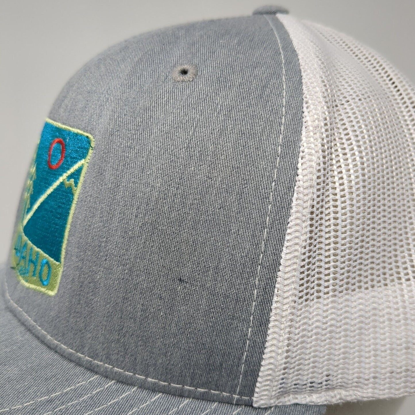 Idaho Snapback 112 Trucker Hat Gray One Size Adjustable Mesh Back Richardson