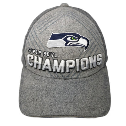 Seattle Seahawks NFL New Era Gray OS Super Bowl XLVIII Champions Embroidered Cap