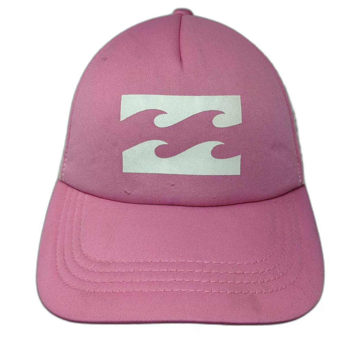 Billabong Trucker Hat Pink White One Size Mesh Snapback Surf Wave Logo Beach