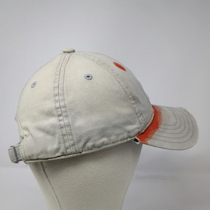 Adidas Baseball Cap Beige One Size Distressed Trefoil Slideback Strapback Hat