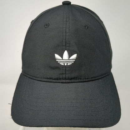 Adidas Baseball Cap Black One Size Trefoil Logo Side Graphic Polyester Strap Hat