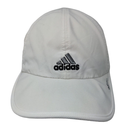 Adidas Men's Adizero Strapback Hat White Adjustable Embroidered Logo