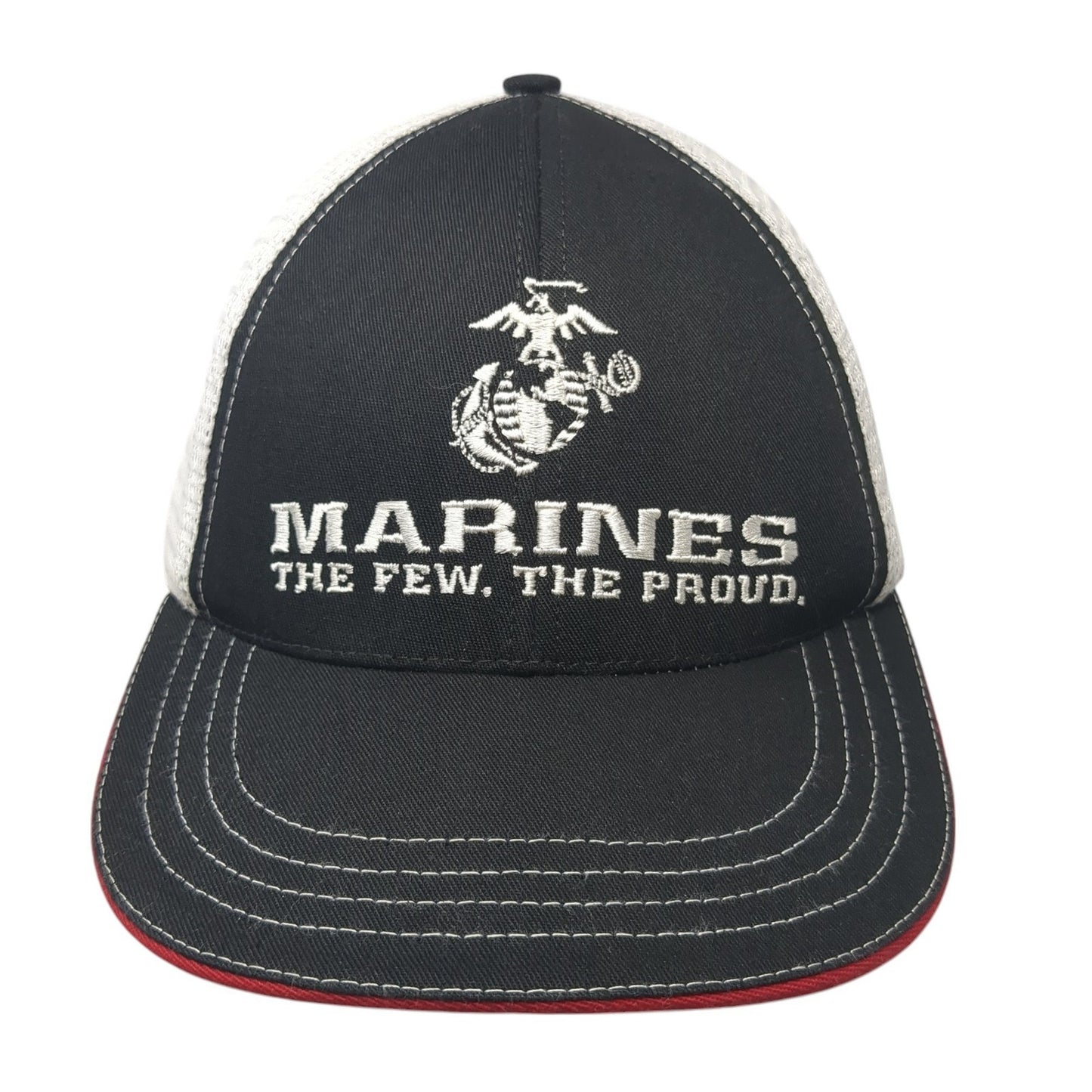 Marines The Few The Proud Snapback Trucker Hat Black One Size 6 Panel
