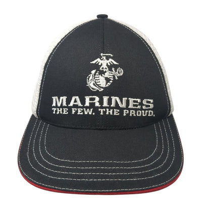 Marines The Few The Proud Snapback Trucker Hat Black One Size 6 Panel