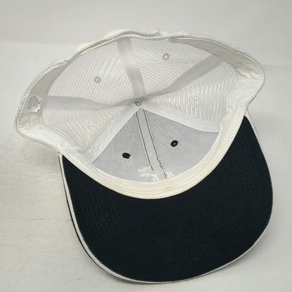 Baseball Cap Black White One Size Mesh Back Strapback Analytical Moose Hat