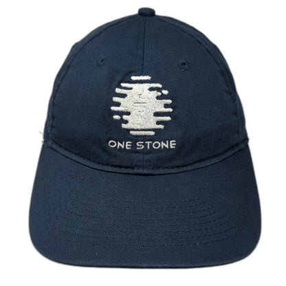 Port & Company Baseball Cap Blue One Size One Stone Logo Strapback Cotton Hat