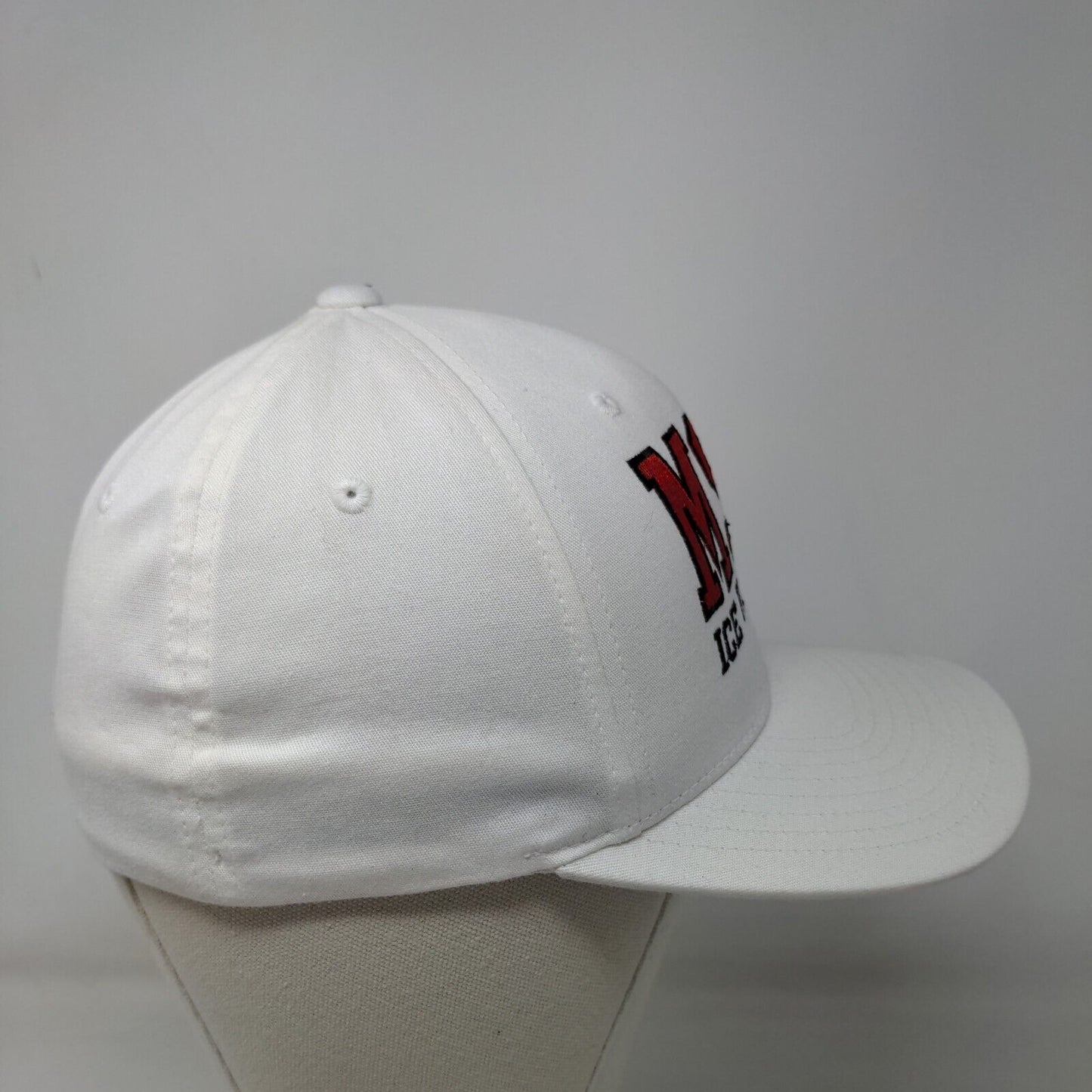 Port Authority Men's Fitted Hat S-M Embroidered MSU Ice Hockey Logo Cotton Blend