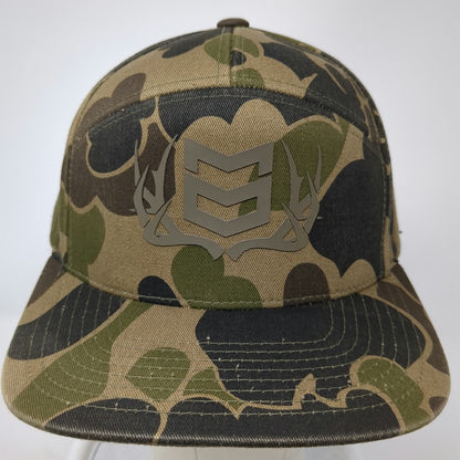 MTN OPS 5 Panel Green Brown One Size Camo Snapback Hat Deer Antlers Hunting
