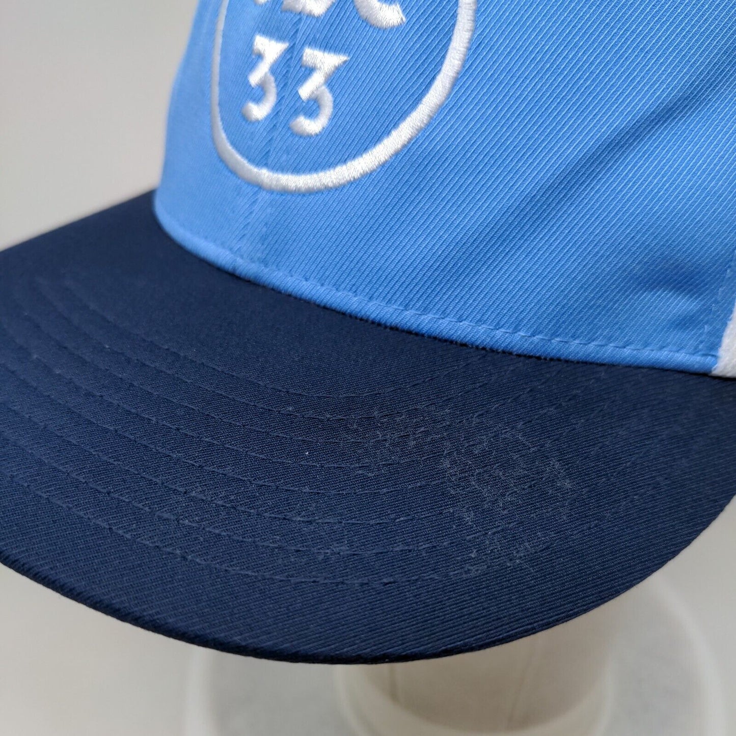 CBC 33 Fitted Mesh Back Trucker Hat Blue Large-XL Cap America Flexfit