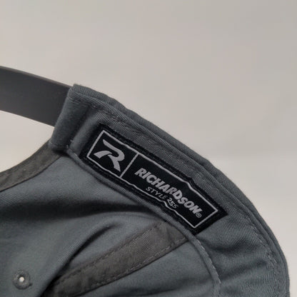 All Try Snapback Hat Gray One Size Adjustable Embroidered 6 Panel Richardson
