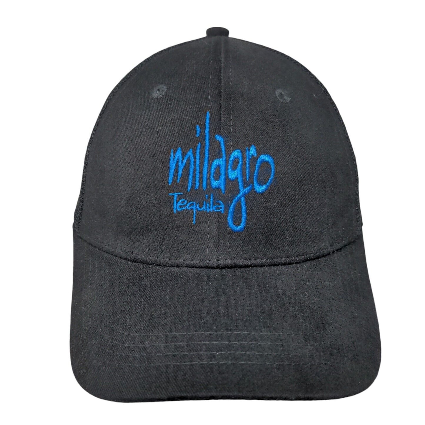 Milagro Tequila Snapback Mesh Back Trucker Hat Black One Size Embroidered
