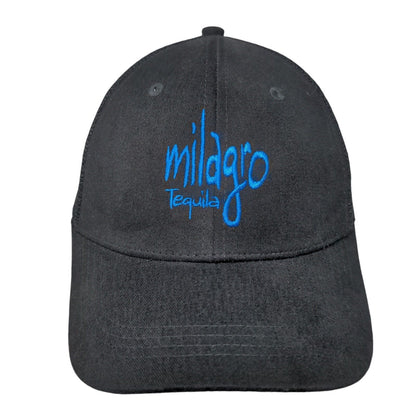 Milagro Tequila Snapback Mesh Back Trucker Hat Black One Size Embroidered