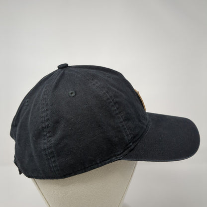 Carhartt Odessa Leather Patch Strapback Hat Black One Size 6 Panel