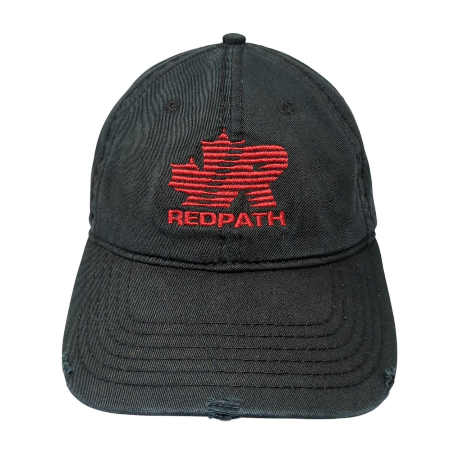Redpath Logo Strapback Hat Black One Size Adjustable 6 Panel Otto