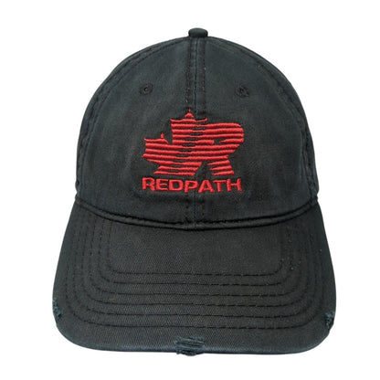 Redpath Logo Strapback Hat Black One Size Adjustable 6 Panel Otto