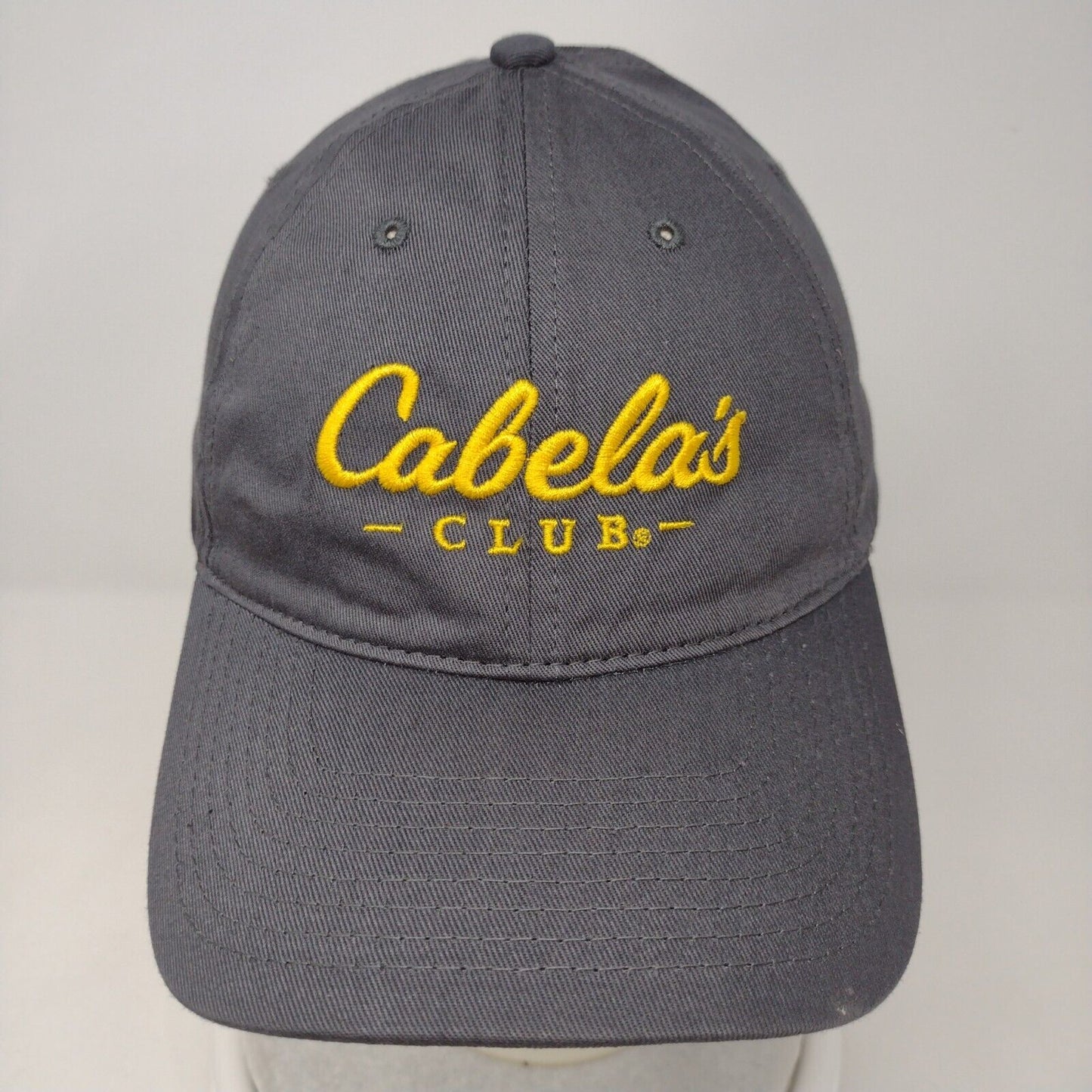 Cabela's Club Slideback Hat Solid Gray OSFM Adjustable Embroidered