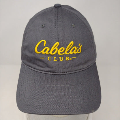 Cabela's Club Slideback Hat Solid Gray OSFM Adjustable Embroidered