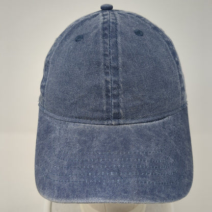 Unbranded Strapback Hat Blue One Size Adjustable Solid Blank 6 Panel