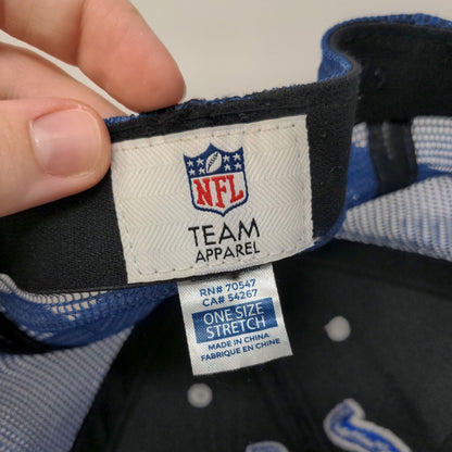 NFL Team Apparel Indianapolis Colts Fitted Mesh Back Hat Blue OS Embroidered