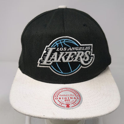 Mitchell & Ness Los Angeles Lakers NBA Snapback Hat Black White Blue One Size OS
