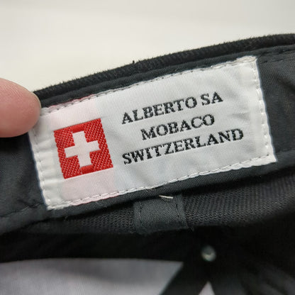 Alberto SA Switzerland Flag Baseball Cap Black One Size Hat Slideback Cross