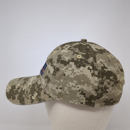 Midwest Block & Brick Strapback Hat Camouflage One Size Adjustable Embroidered