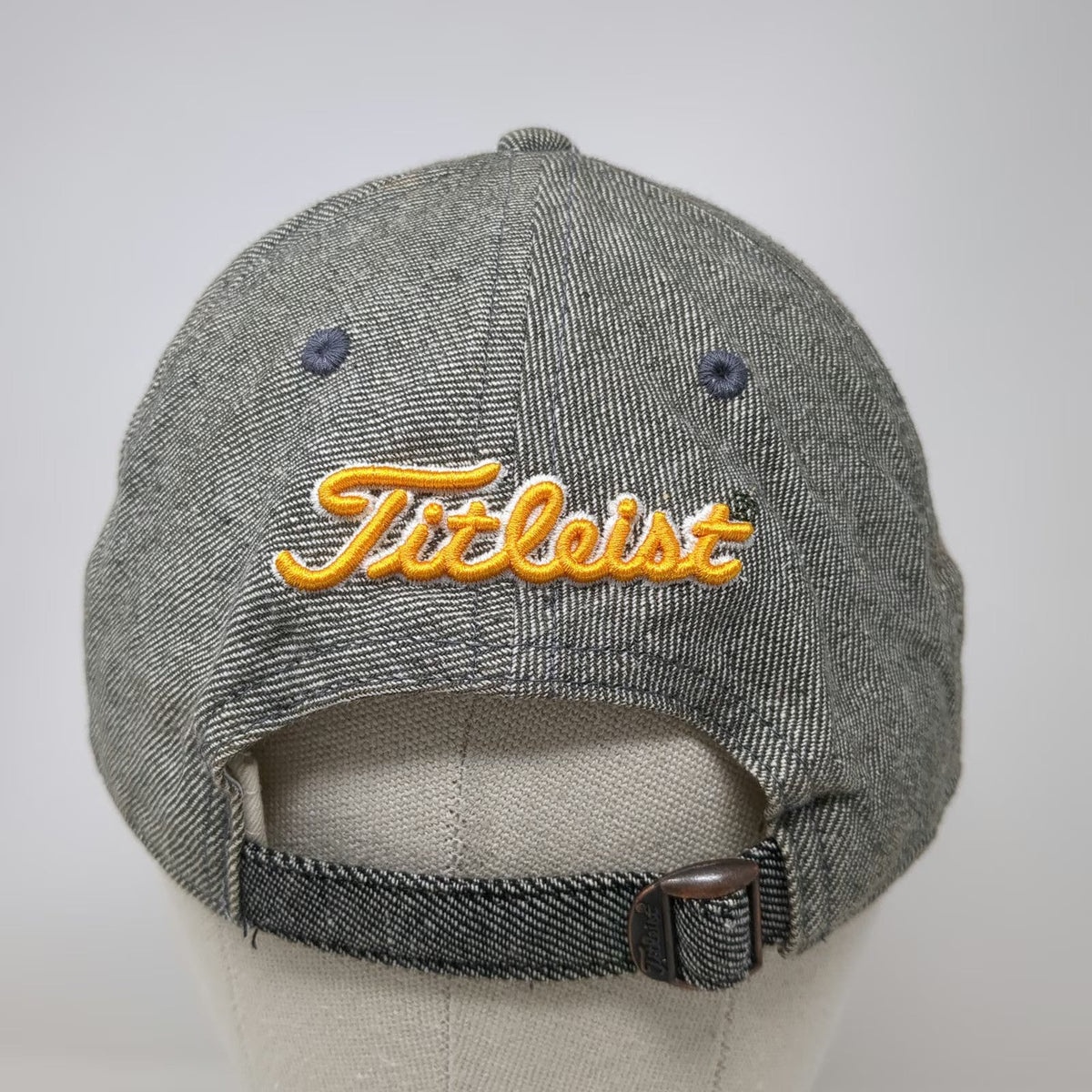 Titleist Baseball Cap Gray One Size Linen Blend Embroidered Logo Adjustable Hat