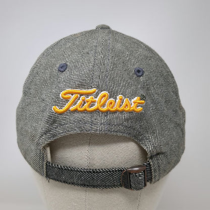 Titleist Baseball Cap Gray One Size Linen Blend Embroidered Logo Adjustable Hat
