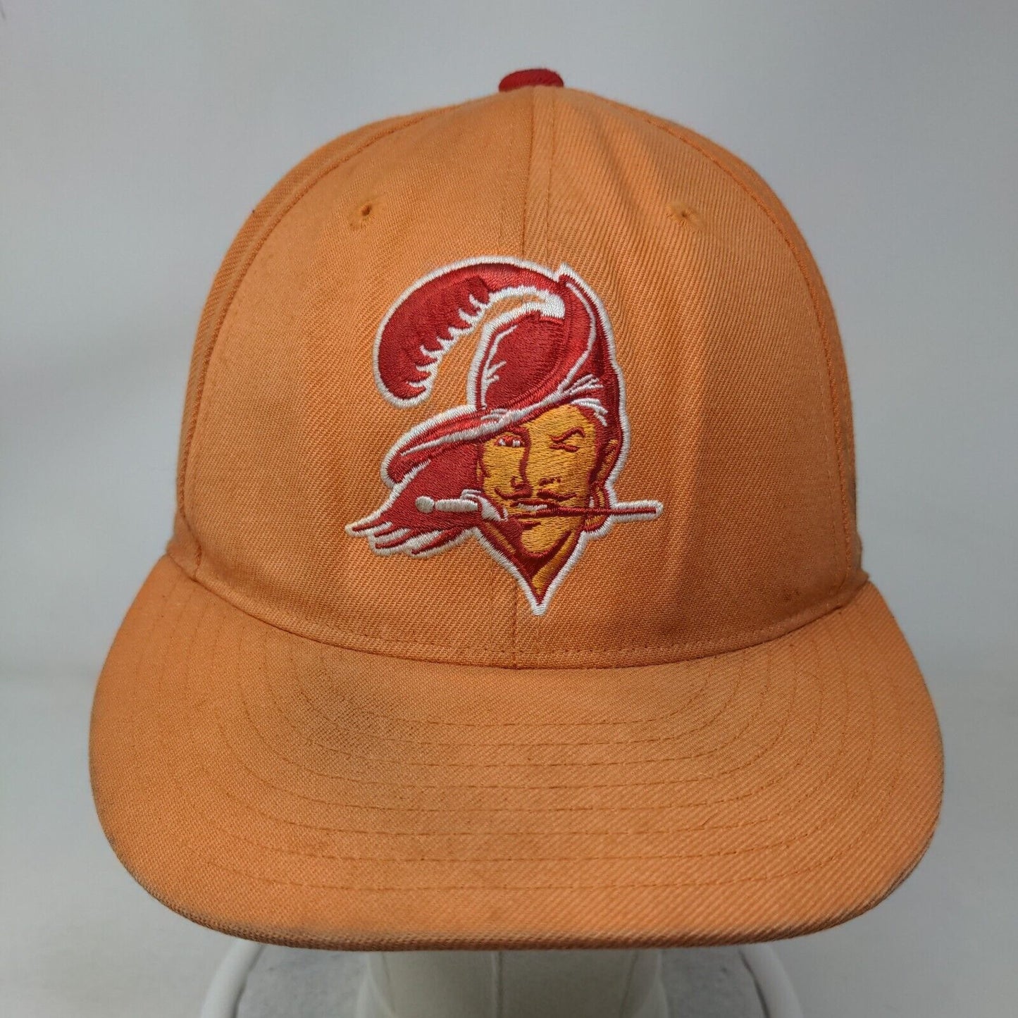 Tampa Bay Buccaneers Fitted Hat Orange 7 3/8 Retro Logo Mitchell & Ness NFL