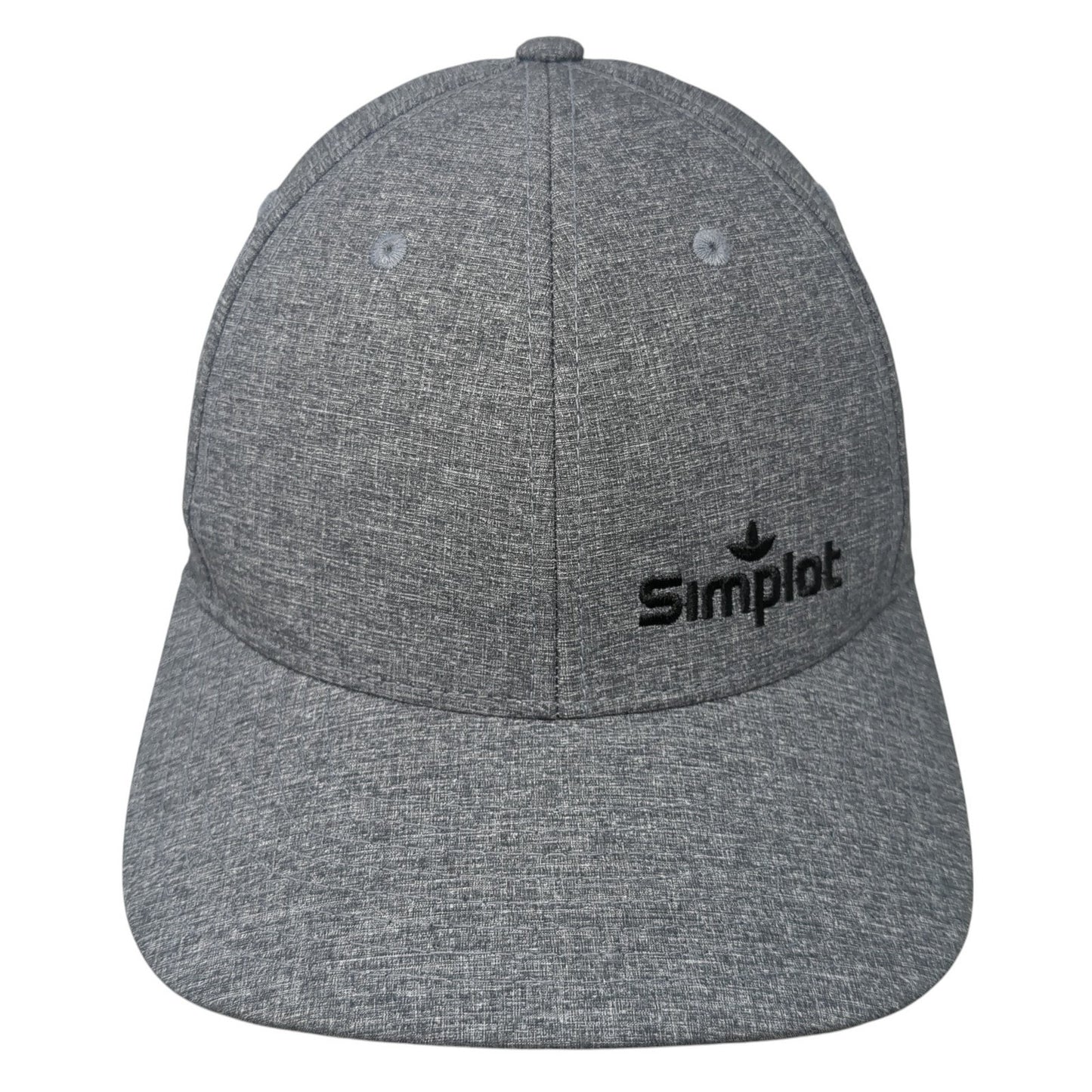 Simplot Spell Out Snapback Hat Gray One Size Flexfit 110 Port Authority