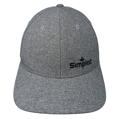 Simplot Spell Out Snapback Hat Gray One Size Flexfit 110 Port Authority