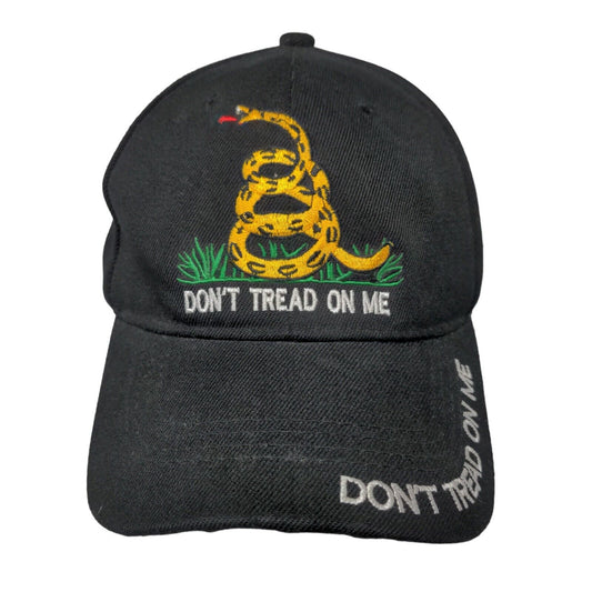 Unbranded Men's Strapback Hat Black Size OSFA Don't Tread On Me Embroidered