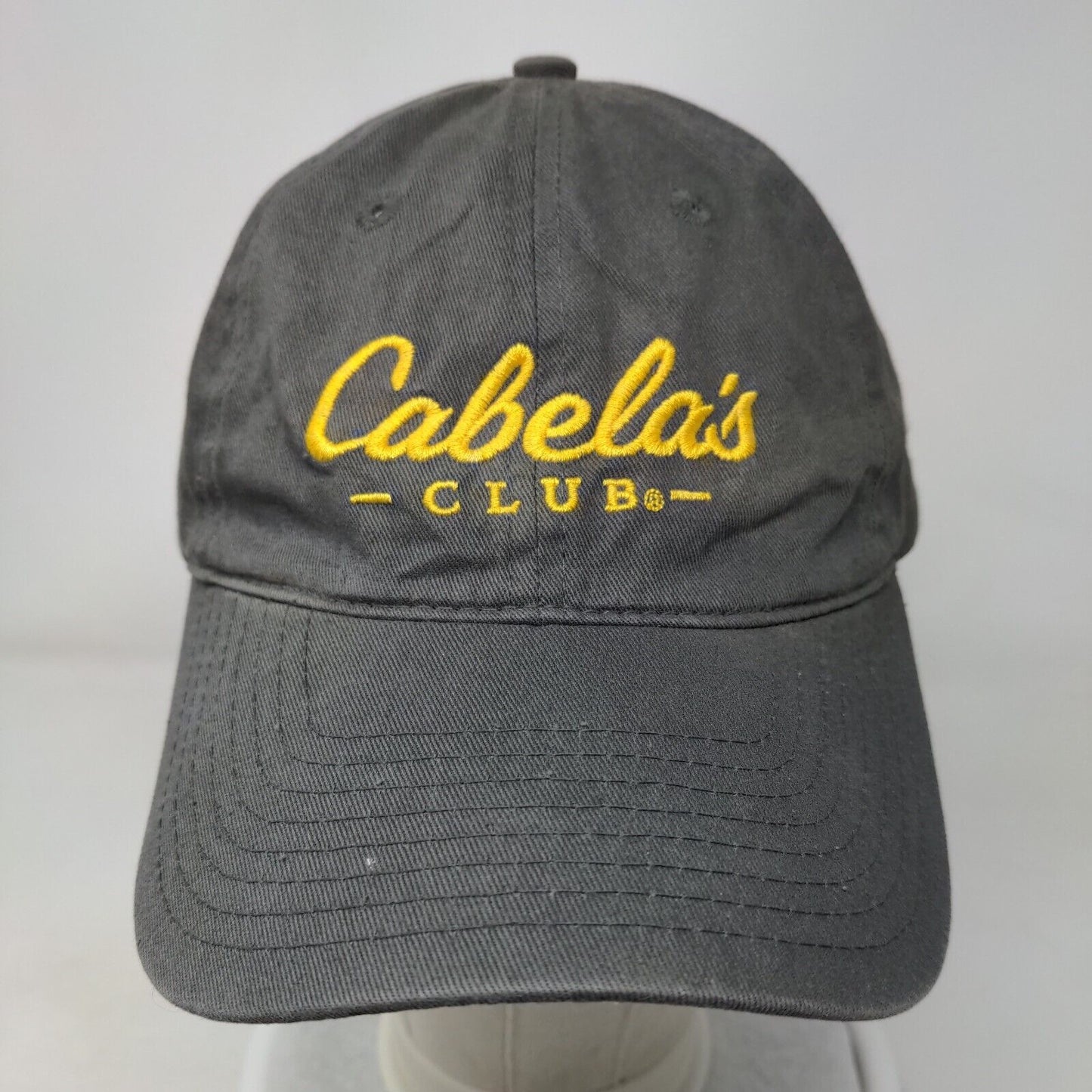 Cabela's Club Slideback Hat Gray OSFM Embroidered Adjustable Vent Holes
