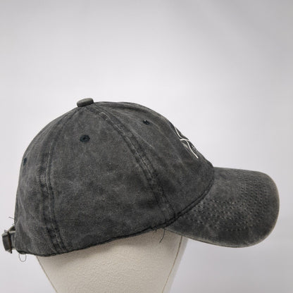 WDW5 Slideback Hat Gray One Size Adjustable Solid 6 Panel Vent Holes