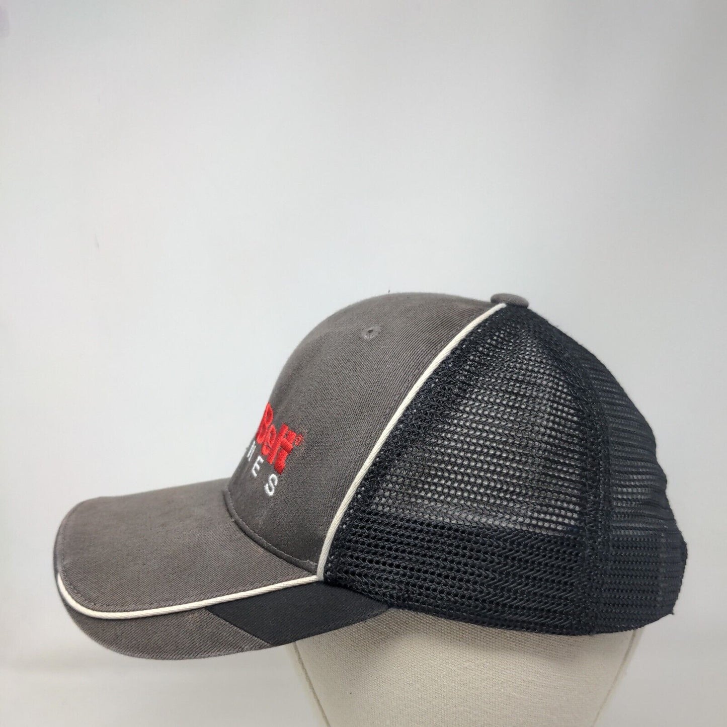 Link-Belt Cranes Strapback Trucker Hat Gray One Size Mesh Back